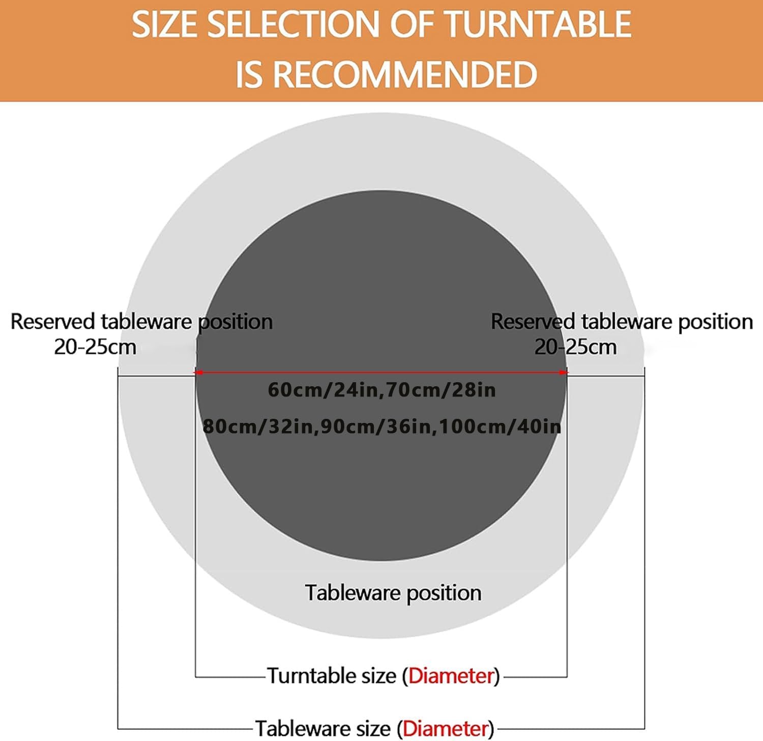 Sintered Stone Turntable for Dining Table, 24in 28in 32in 36in 40in Round Kitchen Lazy Susan Turntable, Silent & Smooth Spin, Easy to Clean(Yellow,40in)