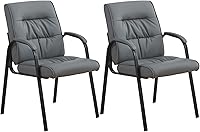 Vista 19 de Juego de 2 sillas de recepción de invitados de oficina, sillas de sala de conferencias, sillas de sala de espera, 2 unidades, silla de escritorio