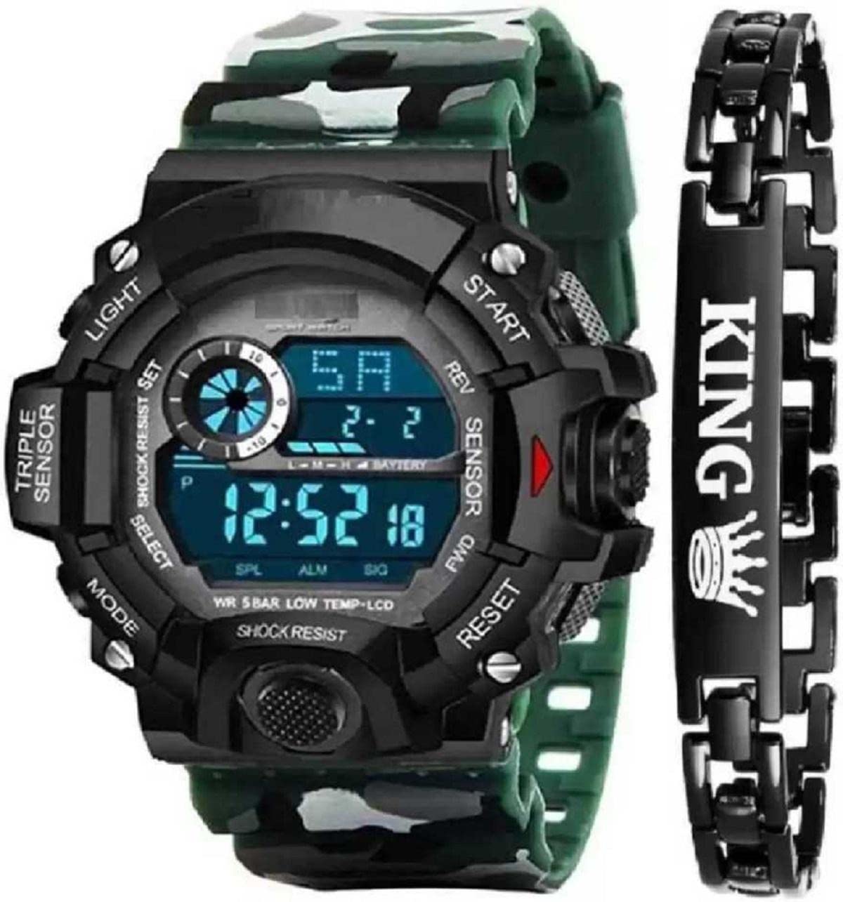 DKEROAD Digital Silicone Green Strap Watch for Boys | Casual-Party-Wedding-Formal-Sports | - Model199 (B0BGRVNK8B) Amazon Price History, Amazon Price Tracker