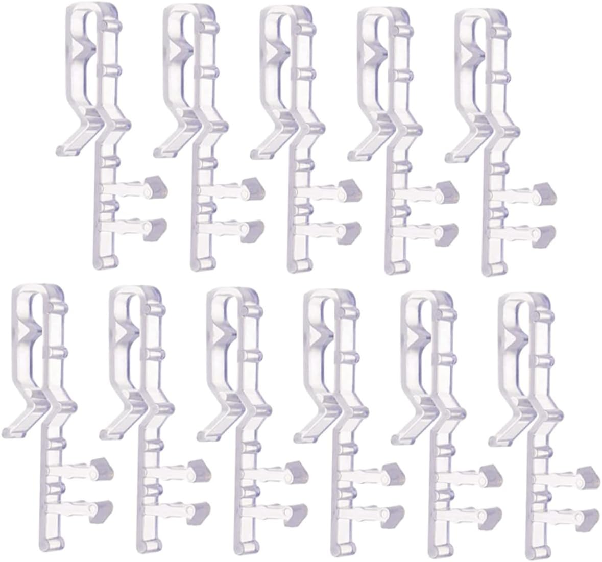 SOLUSTRE 5sets Valance Clips for Vertical Blinds White Window Valance Blind Clip Replacement Plastic Easy Installation 12pcs*5