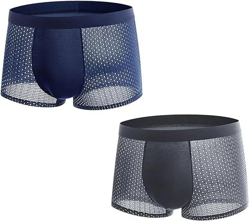 d'cart Men's Underwear Soft Cotton Dotted Brief Comfortable Short Net Brief for Men's (Pack of 2)-picture-52
