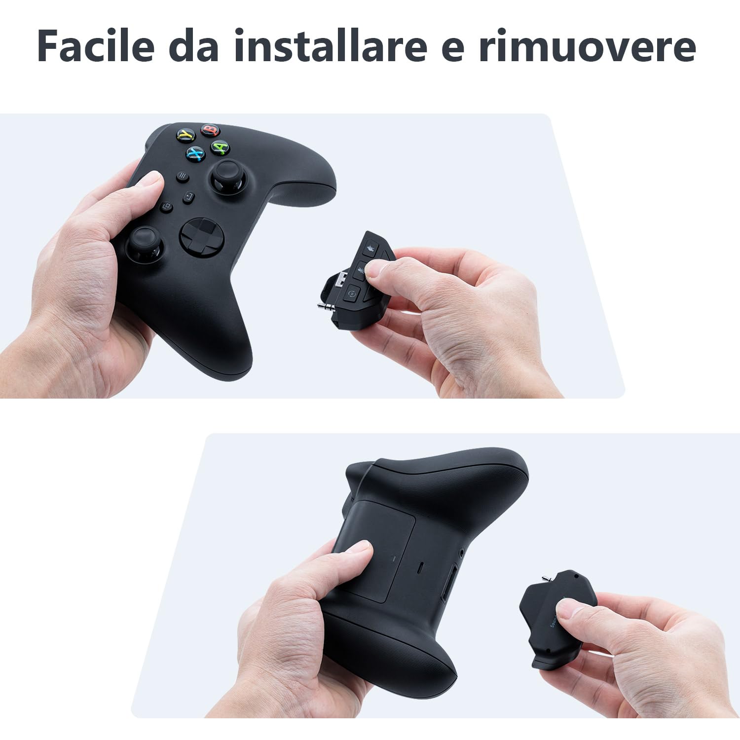 Mcbazel Adattatore per Cuffie Xbox, Amplificatore Audio per Controller Xbox One/Series S/X Con Jack da 3,5 mm, Nero