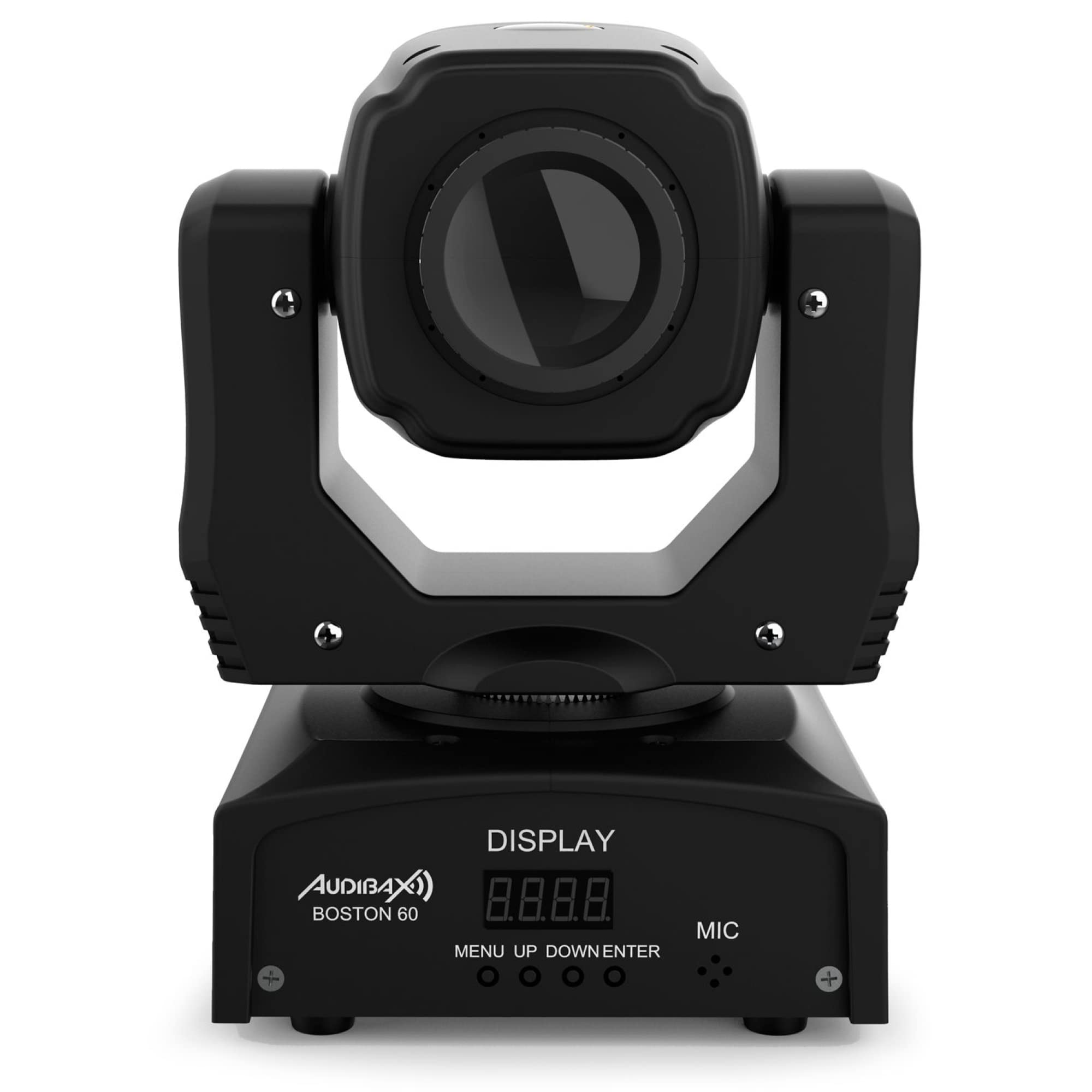 Audibax Boston 60 - Testa Mobile per Discoteca - Luci LED DJ - Messa a Fuoco Mobile Professionale - Dispone di 1 Luce da 60W - 1 Luce Spot Bianca e 7 Colori - Flash da Discoteca - Controllo Multiple