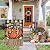 AVOIN colorlife Fall Pumpkin Welcome Garden Flag Double Sided, Autumn Thanksgiving Holiday Harvest Buffalo Plaid Yard Outdoor Decoration 12x18 Inch