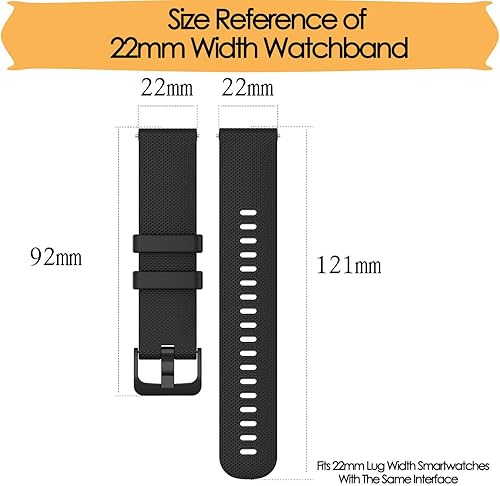 Miniatura 5 de Correas de repuesto de 0.866 in compatibles con Garmin Vivoactive 4Garmin Forerunner 255Garmin Forerunner 255 MusicGarmin Venu 2Garmin Forerunner