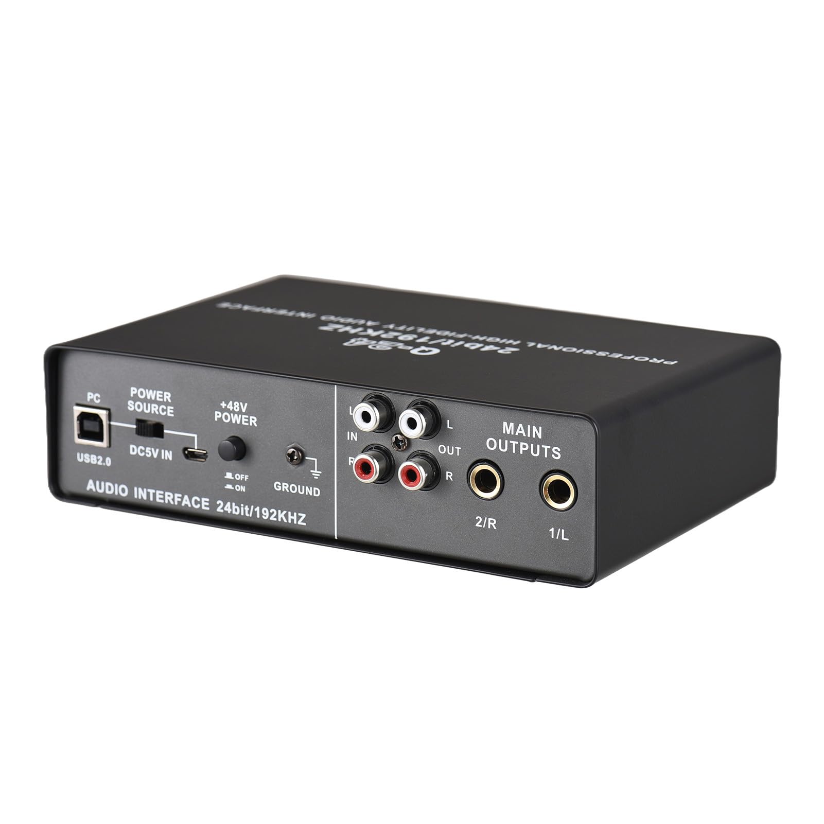 Interfaz de audio USB profesional para grabación con función de retorno y bucle Phantom 48V ideal para conciertos de música y estudios