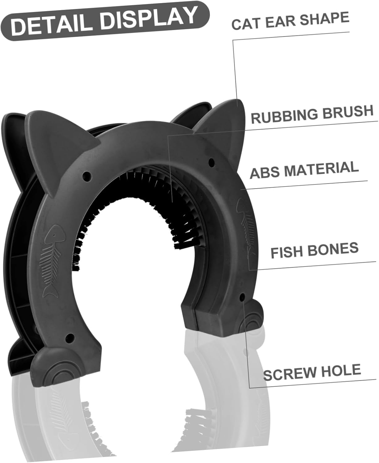1set Interior Cat Door Brush Design Easy Install Plastic Pet Door for Dogs and Cats Convenient for Homes Sturdy Indoor Use