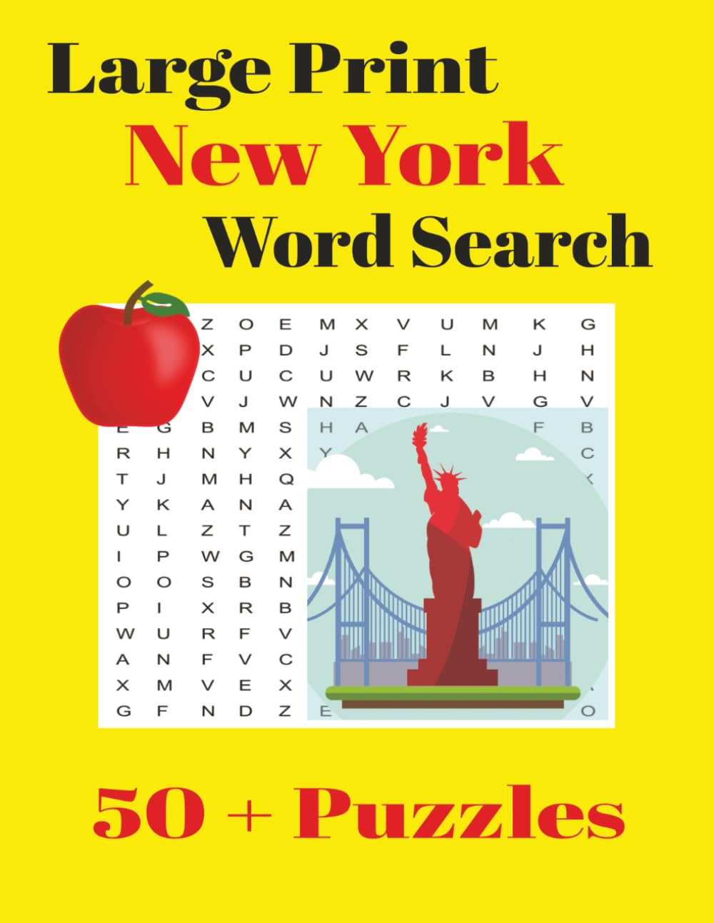 Large Print New York Word Search (Large Print State Word Search)