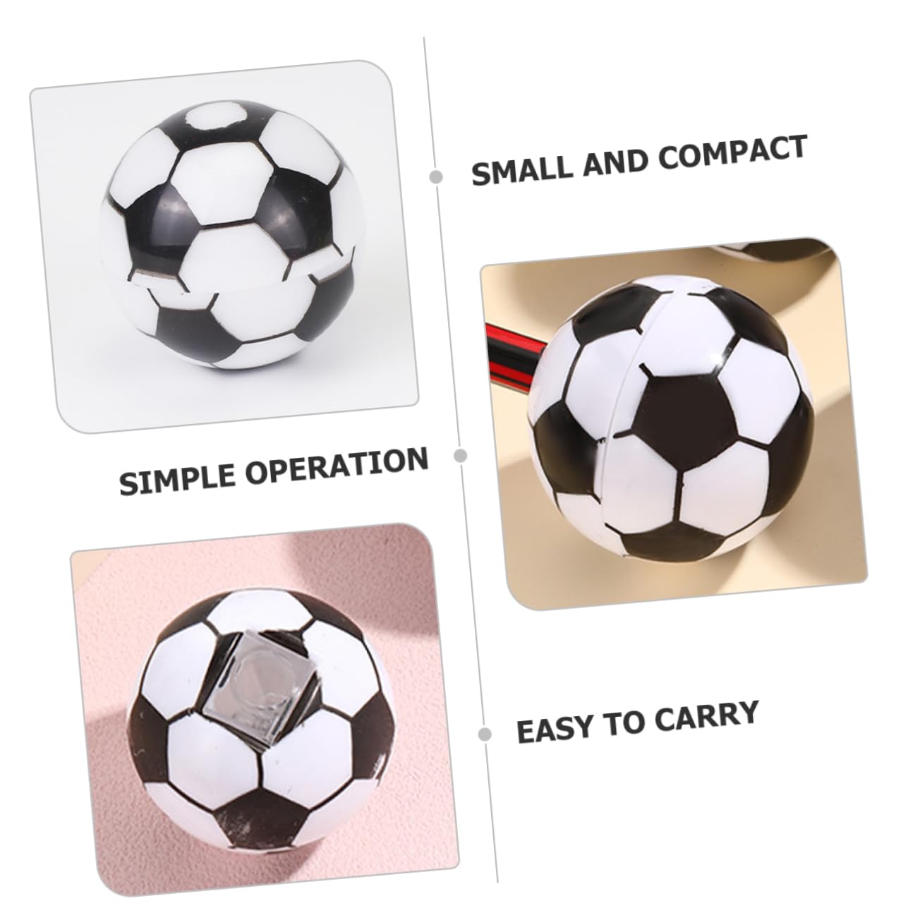 Uonlytech 4 Set Temperamatite Manuale Calcio Accessorio Per Design Compatto E Leggero Per Scuola E Ufficio 20 Pezzi*4