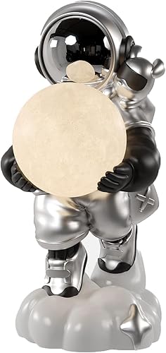 Figura de estatua de astronauta para decoración del hogar, lámpara de escultura de astronauta espacial para sala de estar, dormitorio, espacio