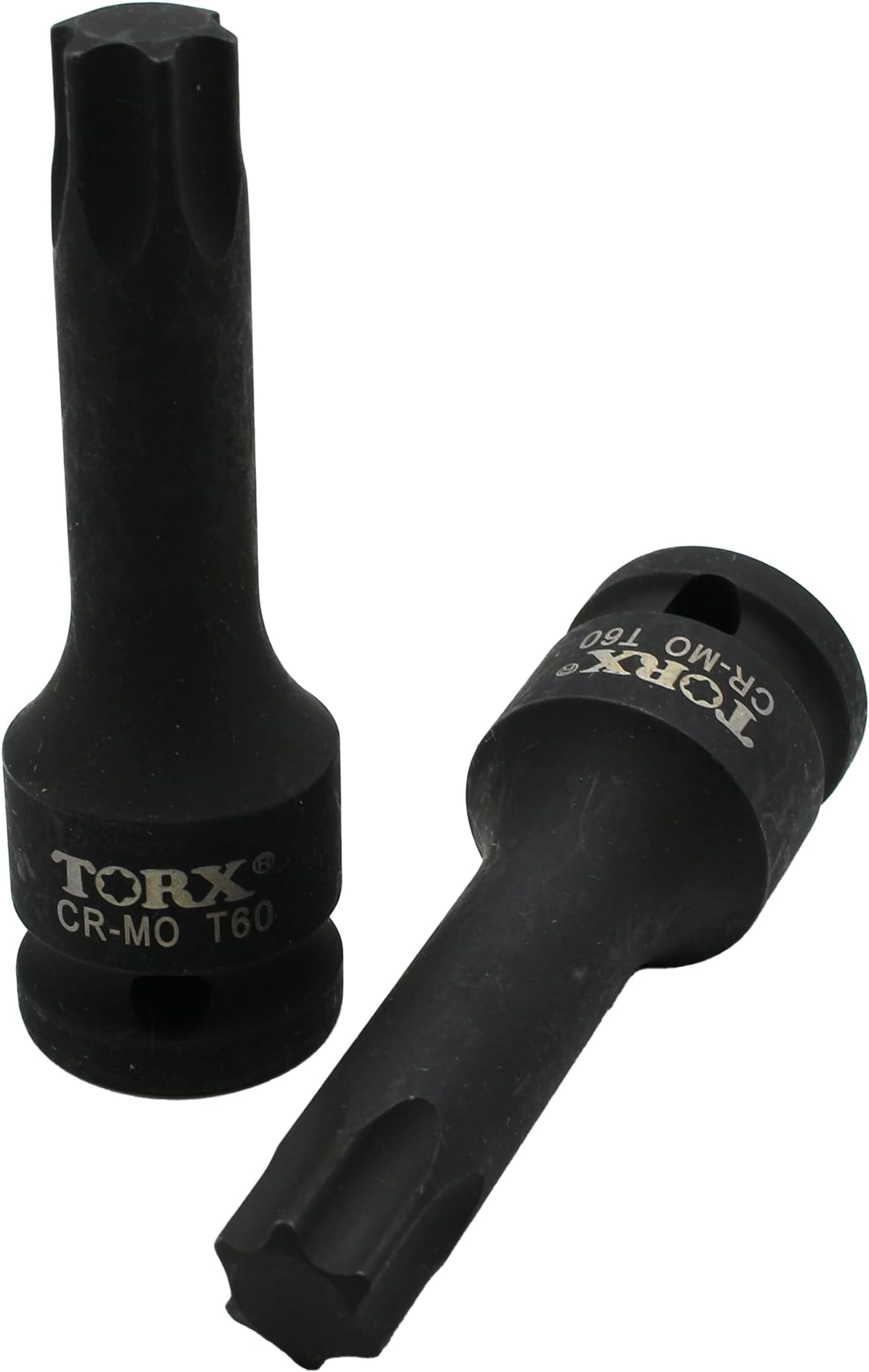T60 3 Inch Long Torx Star 6 Point Black Impact Bit Socket Auto Repair Tool 1/2 Inch Square Drive