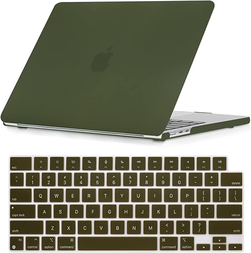 Miniatura 55 de Se7enline Compatible con MacBook Air 15 pulgadas 2025 2024 2023 estuche M4 M3 M2 para Mac Air 15.3-pulgadas Modelo A2941/A3114/A3241 Funda Oro