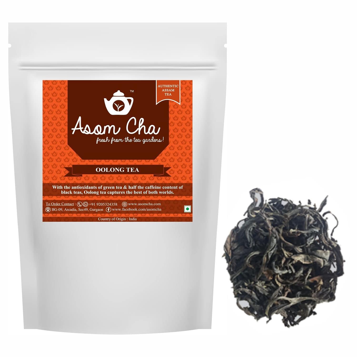 Asom Cha Oolong Tea 100g [50 Cups] Premium Whole Leaf Oolong Tea