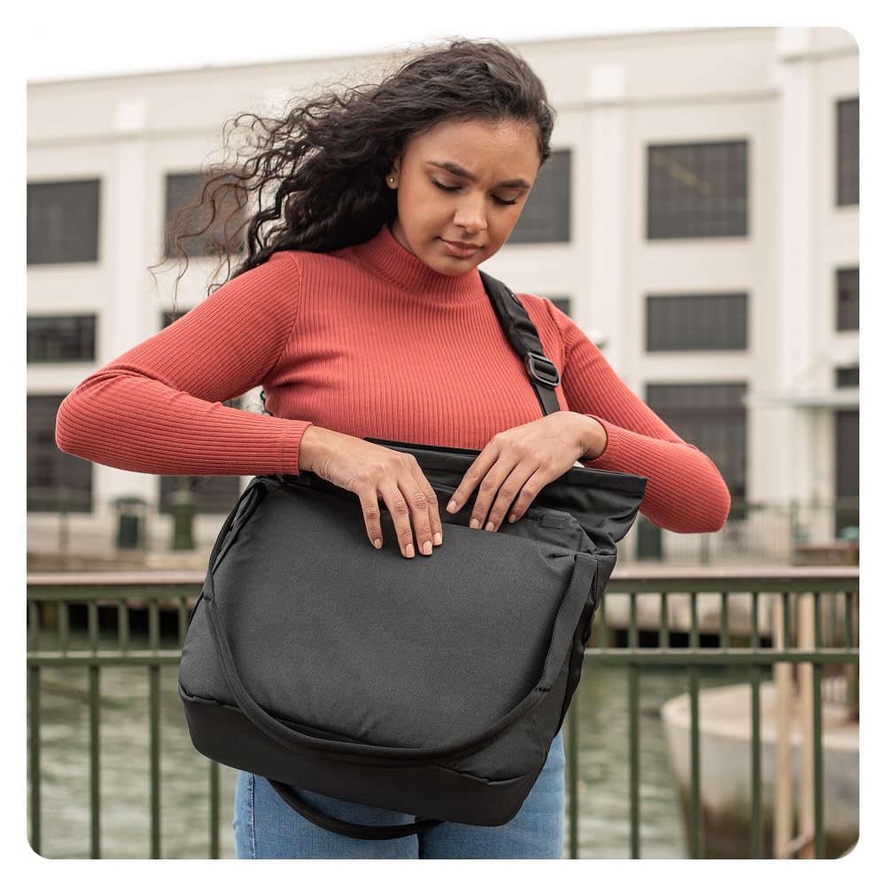 Peak Design Everyday Tote V3 15L, Eclipse, wetterfeste Hülle, breiter Zugang von oben, flexible Trennwände, Laptophülle, Innen- und Außentaschen, Umhängetasche oder Schultertrage, Tragetasche für