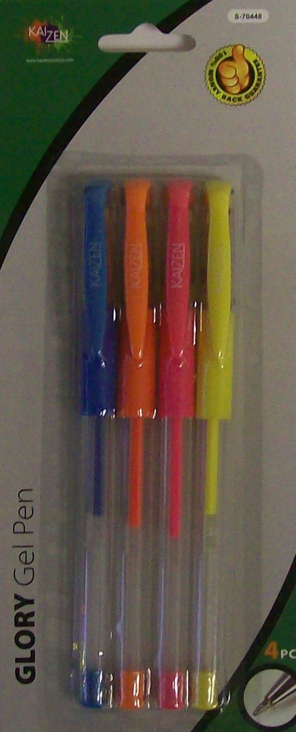 4pk Glory Gel Pens Amazon.ca Office Products