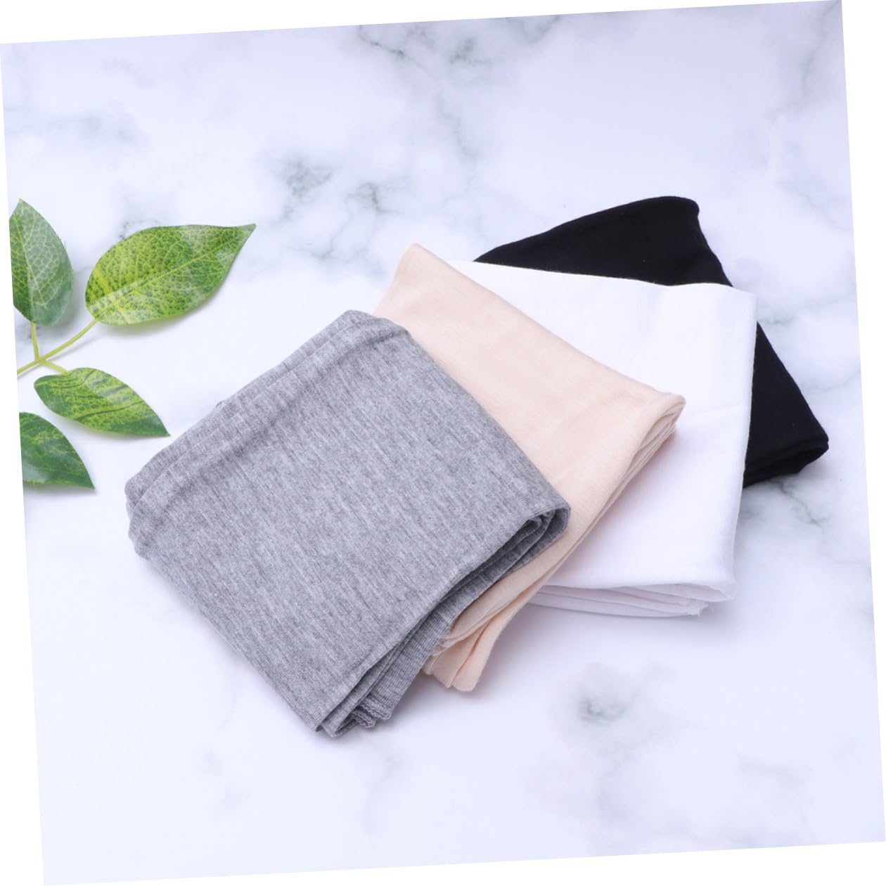 DOITOOL 4 Paia Guanti Lunghi Protezione Solare in Cotone, Guanti Mezze Dita Anti-uv per Ciclismo e Sport All’aperto, Bracciolo Elastico, Traspiranti, Colori Nero Bianco Grigio