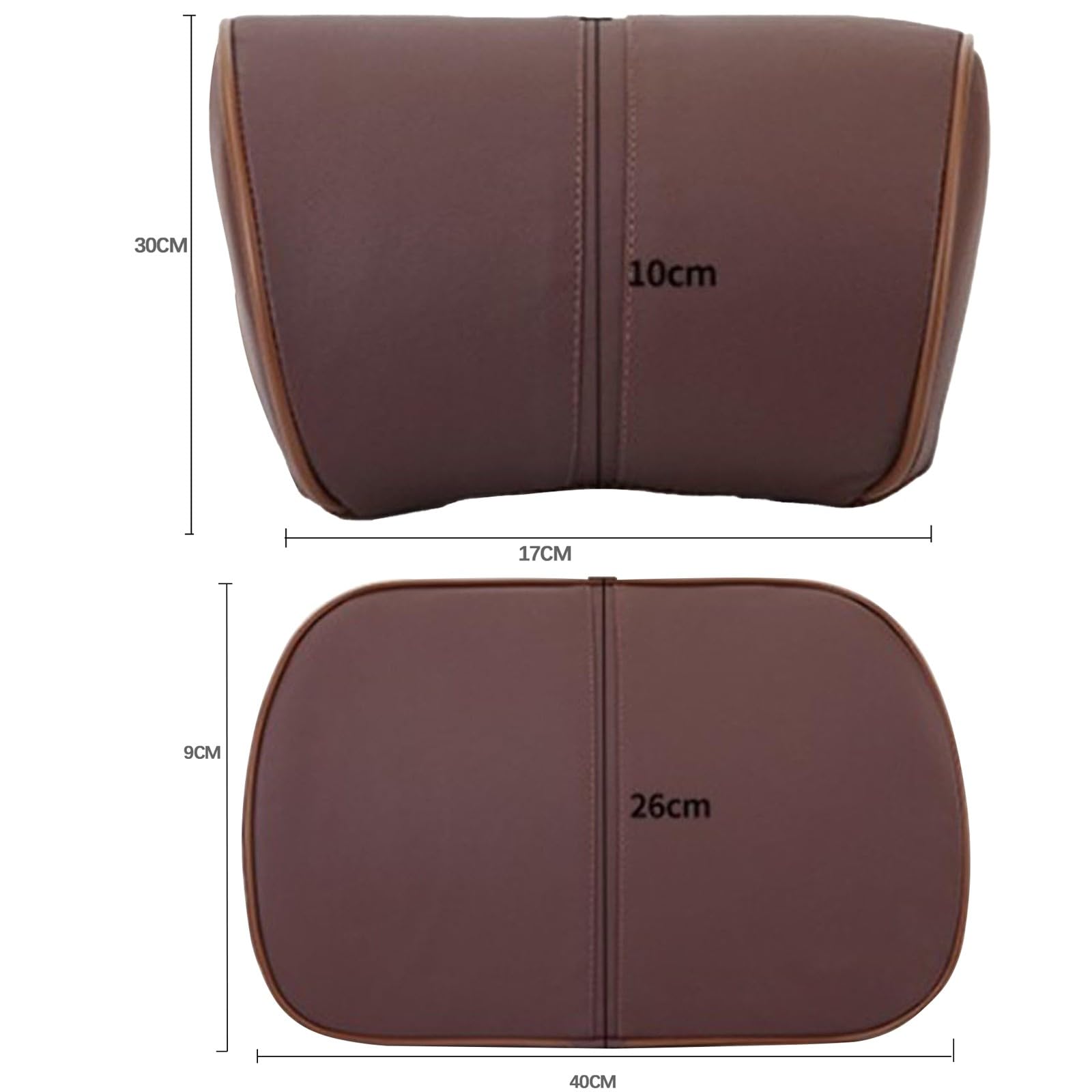Cuscino Collo Dell'Auto Cuscino Lombare Set Cuscino Testa Seggiolino Auto Cuscino Testa Cuscino Collo Cuscino Supporto Lombare Schiena Schiuma di Memoria Ritorno Elastico Lento(Beige)