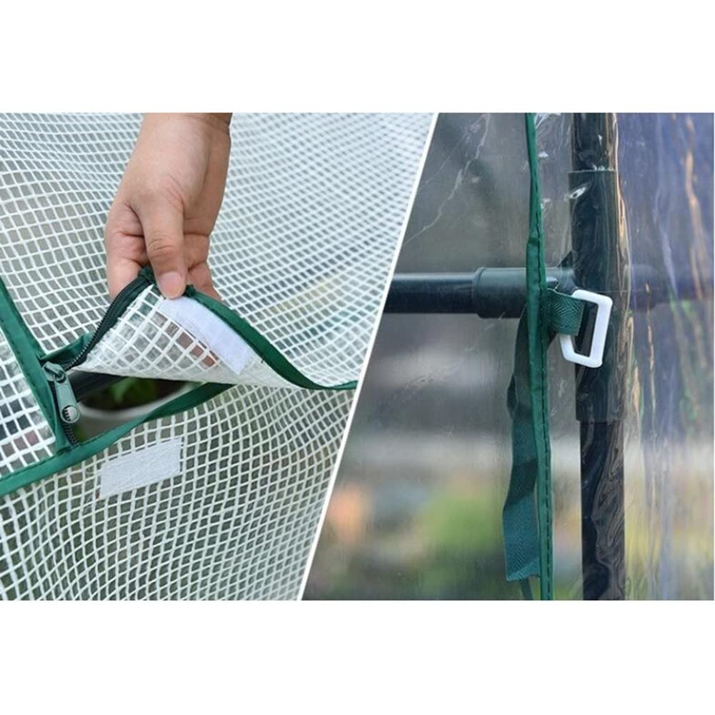 Invernadero de túnel, Invernadero Vegetal extraíble Cubierta de PVC Impermeable Estructura de Acero Resistente Cobertizo de Aislamiento de Plantas para Cultivar hortalizas y Flores