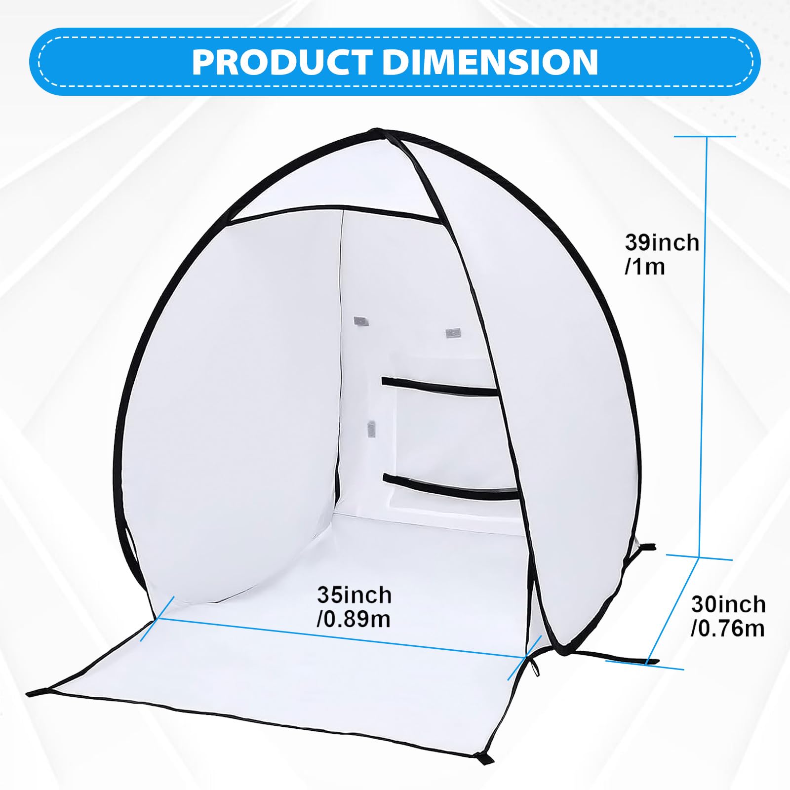 Faltbare Pop Up Lackierkabine für Airbrush Tragbare Kleiner Lackierzelt mit integriertem Boden, Abluftfenster und Aufbewahrungstasche Sprühfarbe Tent für DIY-Sprühmalerei