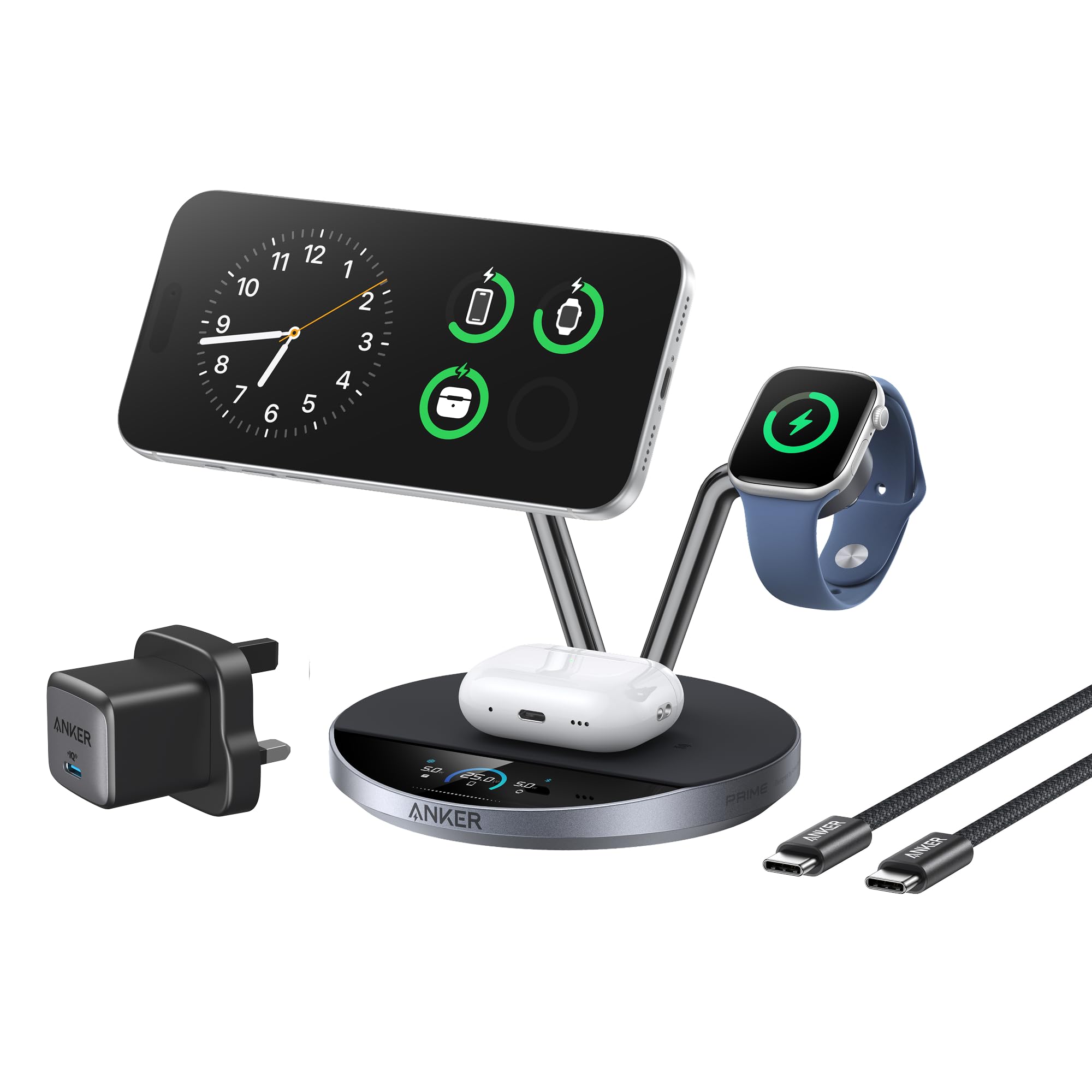 その他 Anker Prime Charging Station Anker Prime 3-in-1 Charging Station, Qi2 25W Certified Wireless