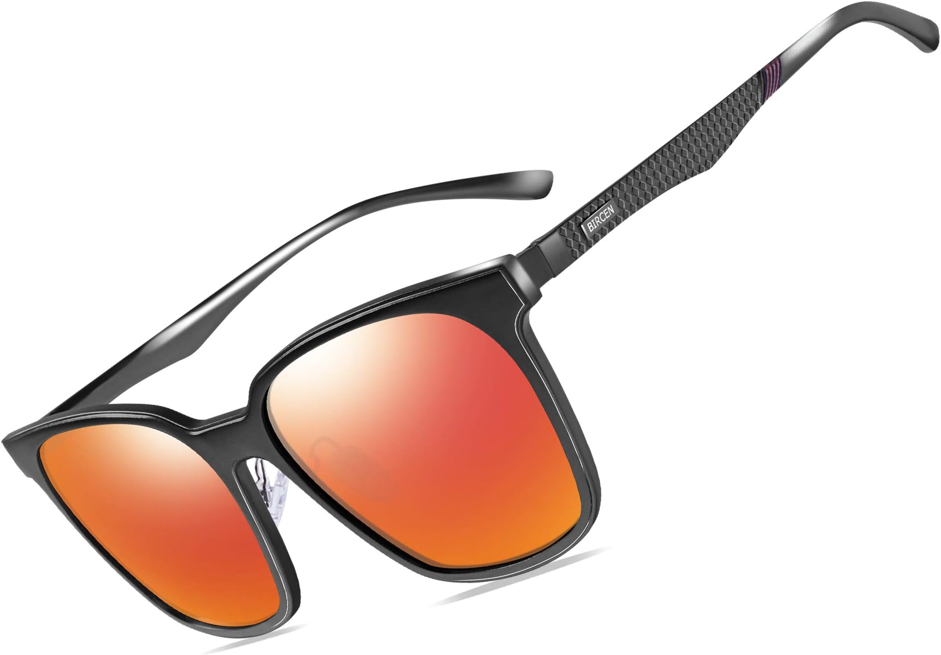 BIRCEN Mens Sunglasses Polarized UV Protection: Classic Shades for Men Driving Fishing with Al-Mg Metal Frame