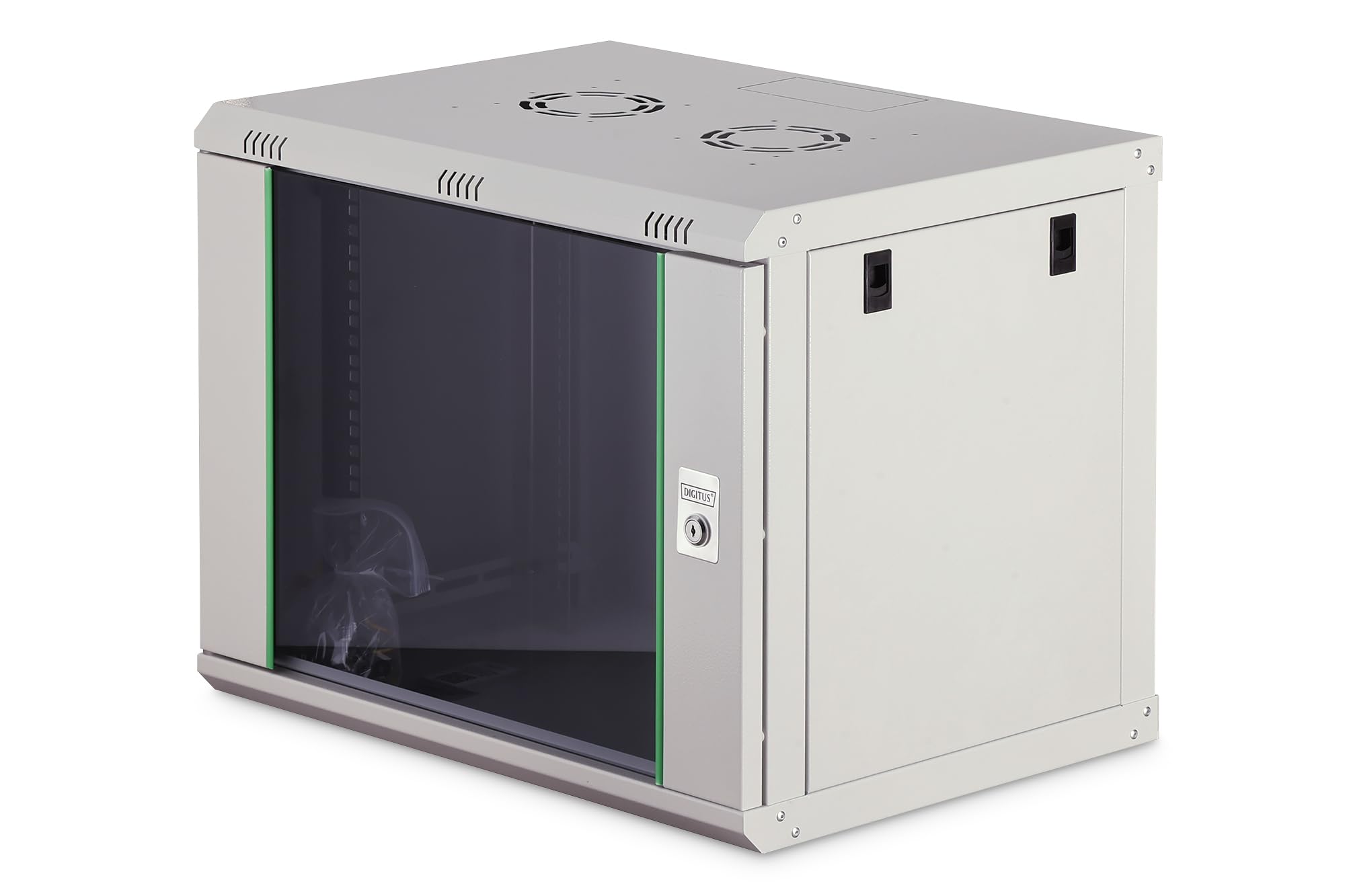 9U wall mounting cabinet, Dynamic 478x600x450 mm, color grey (RAL 7035)