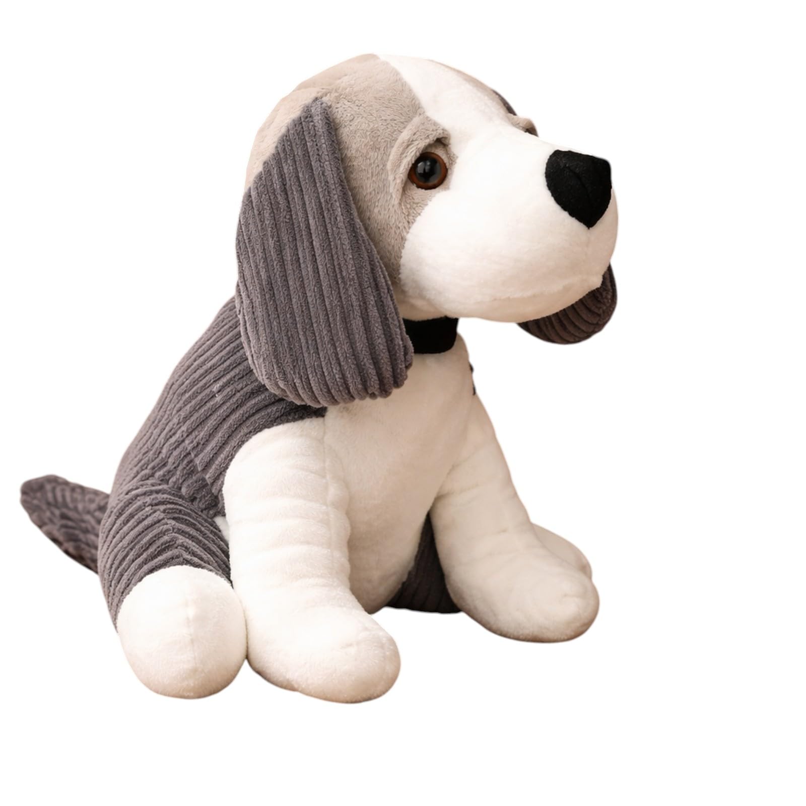 Cute Plush Beagle Dog Door Stopper Decorative Door Stops for Home and Office, Hound Dog Weighted Interior Doorstop Fabric Stuffed Animal Door Stopper Decor (Grey)