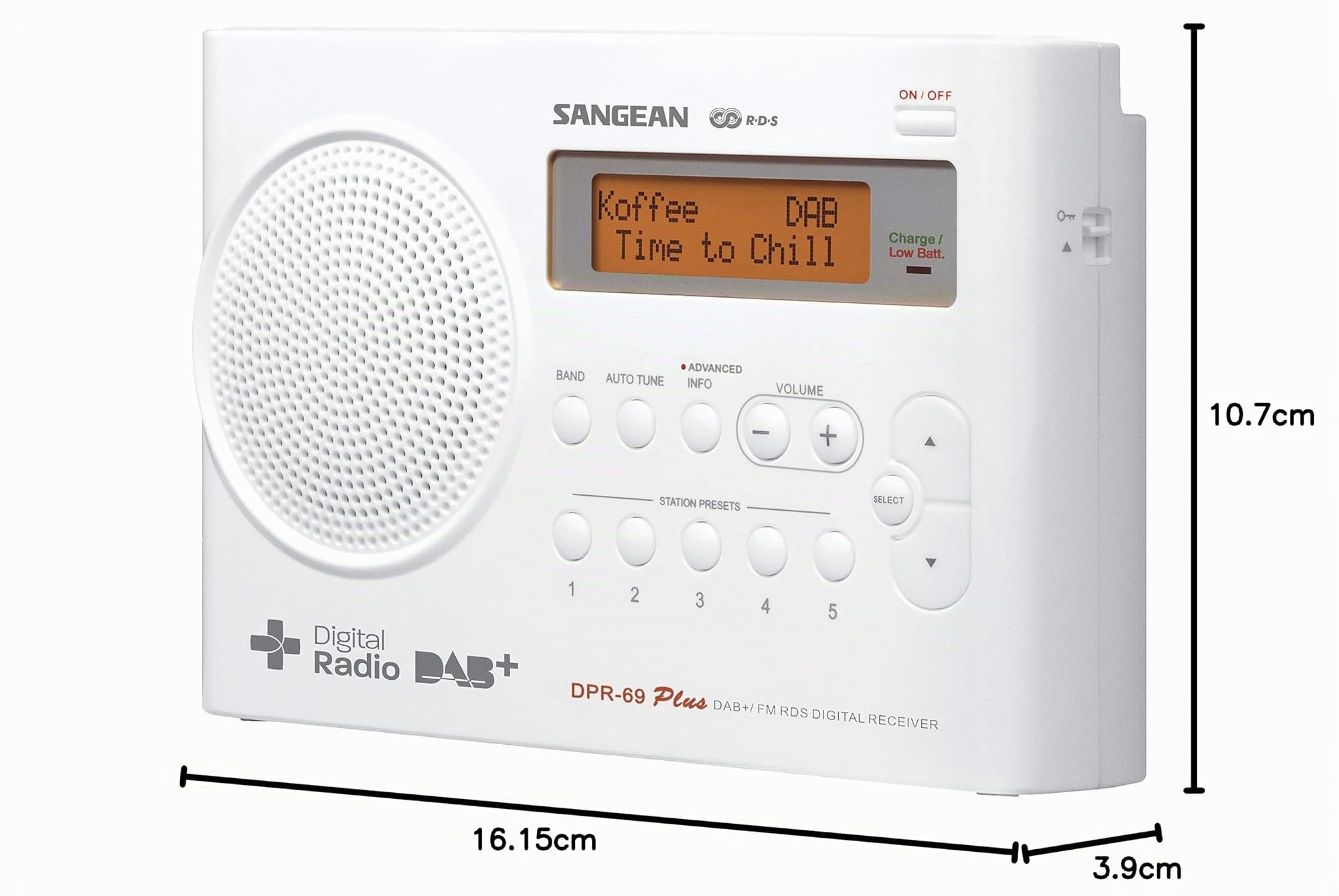 Sangean A500180 Radio DPR-69 DAB+ Bianca