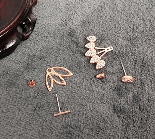 Suyi Fashion Hollow Lotus Flower Earrings Crystal Simple Chic Stud Earrings Set Brg #TOP6