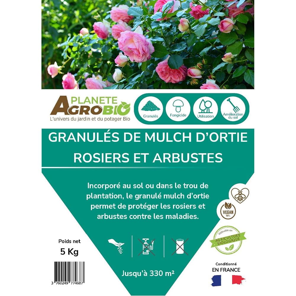 Granulés de mulch d’ortie potager 5 Kg