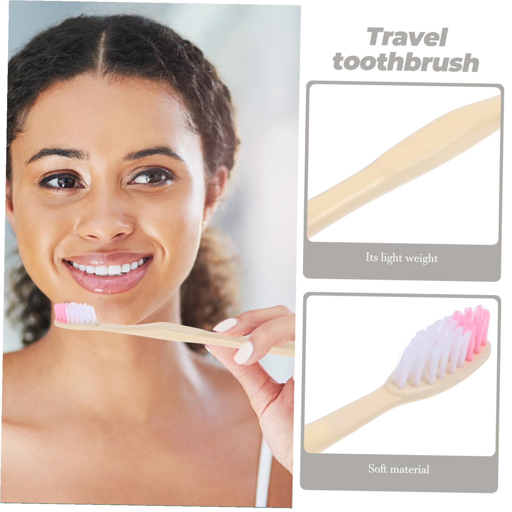 Abaodam Juego de Cepillos de Dientes Desechables Portátil Plástico Varios estilos con Pasta para Viajes 100 Piezas Individuales para Uso en Hotel y Viaje