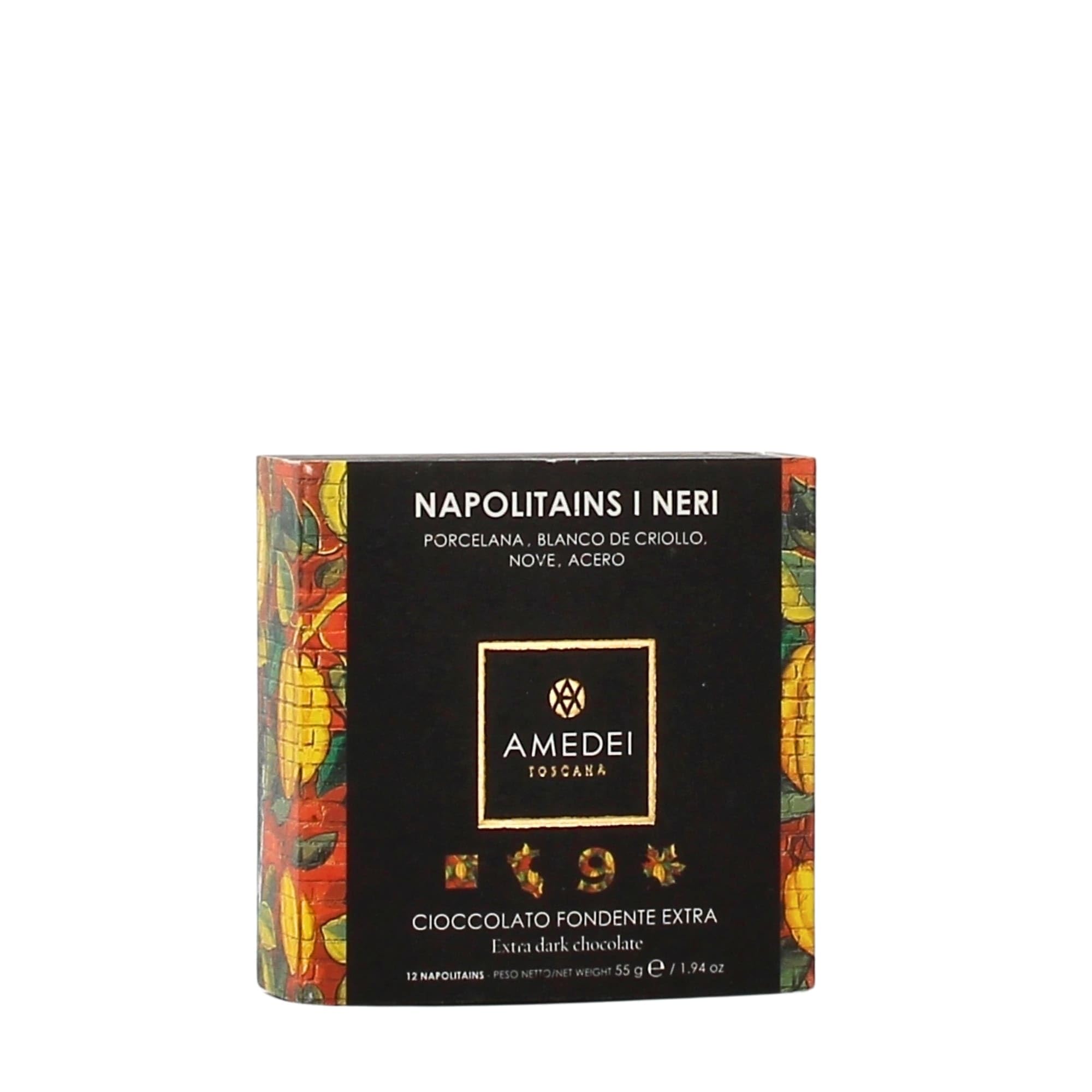 AmedeiSelezioni - "I Neri" 12 Napolitains 70%-95% Dark Chocolate