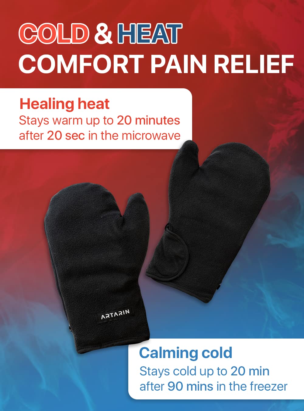 {New} Hot and Cold Hand Therapy Gloves Reusable Gel Ice Pack