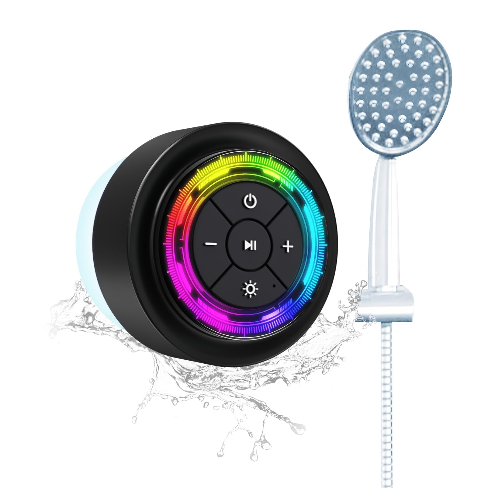 SoundAngel Mate (2 gen) Bluetooth-doucheluidspreker, gecertificeerd IPX7 waterdicht, 8 W kristalgeluid en rijke bas, 12 uur speeltijd, kerstkous vullers voor tieners, vrouwen, mannen, witte