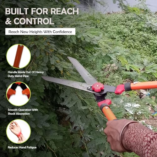 Image of A to Z Hub Pack of 4 Include Gardening Hedge Shear, Curved Pruner, Grass Remover Weeder and Lawn Remover,Teeth Hand Cultivator (Model 3)