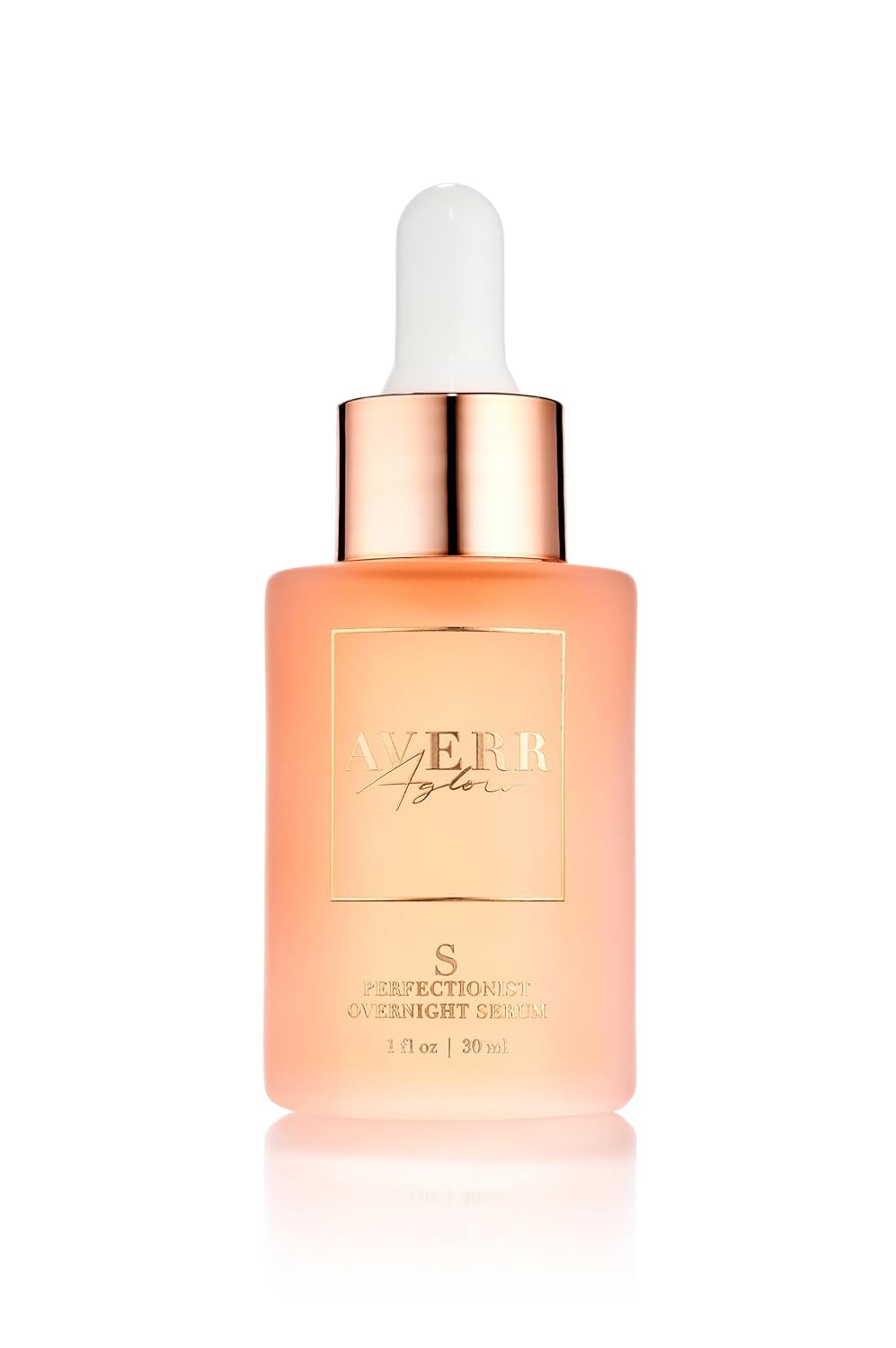Averr Aglow Perfectionist Overnight Serum, Organic Skincare Solution, Facial Night Serum