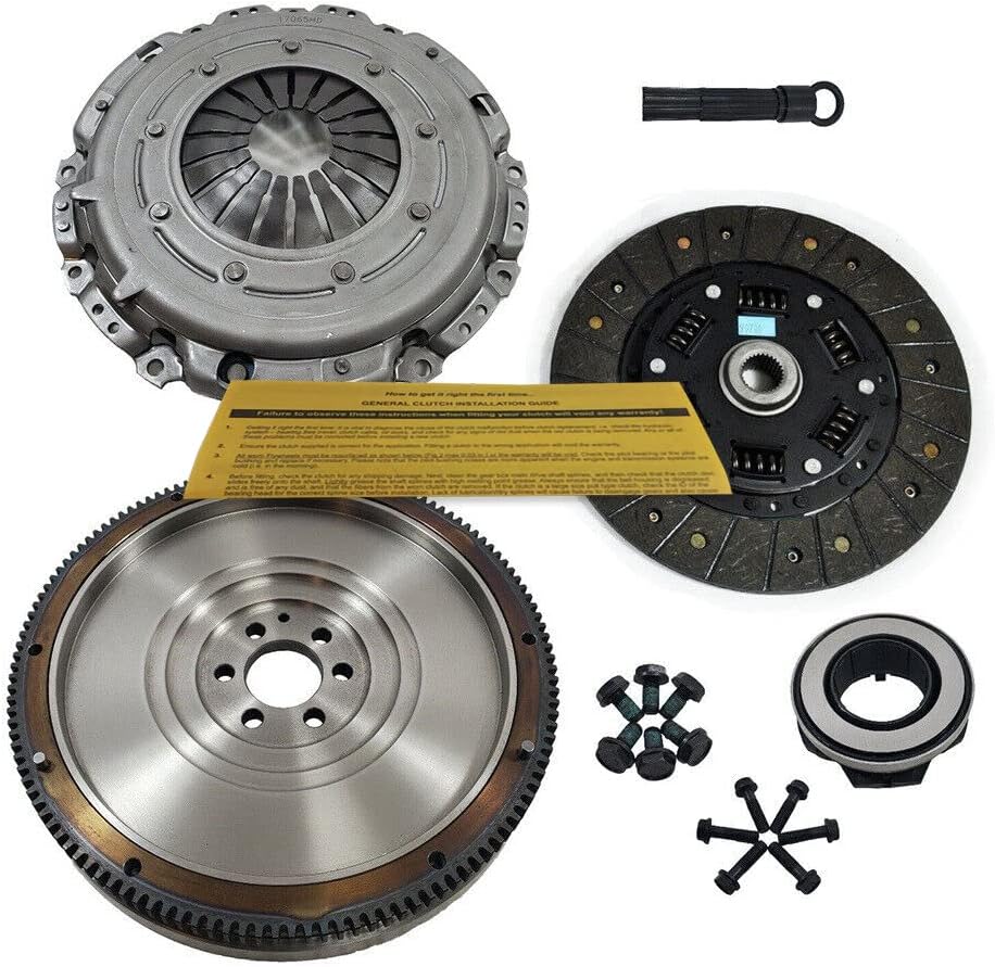 EFT HD Clutch Kit with Flywheel Conversion Kit For 2005-2010 VW Beetle Jetta Rabbit with 1.9L, 2.5L Engine - Clutch Replacement for Reliable & Long-Lasting Performance - 12 Month Brand Warranty