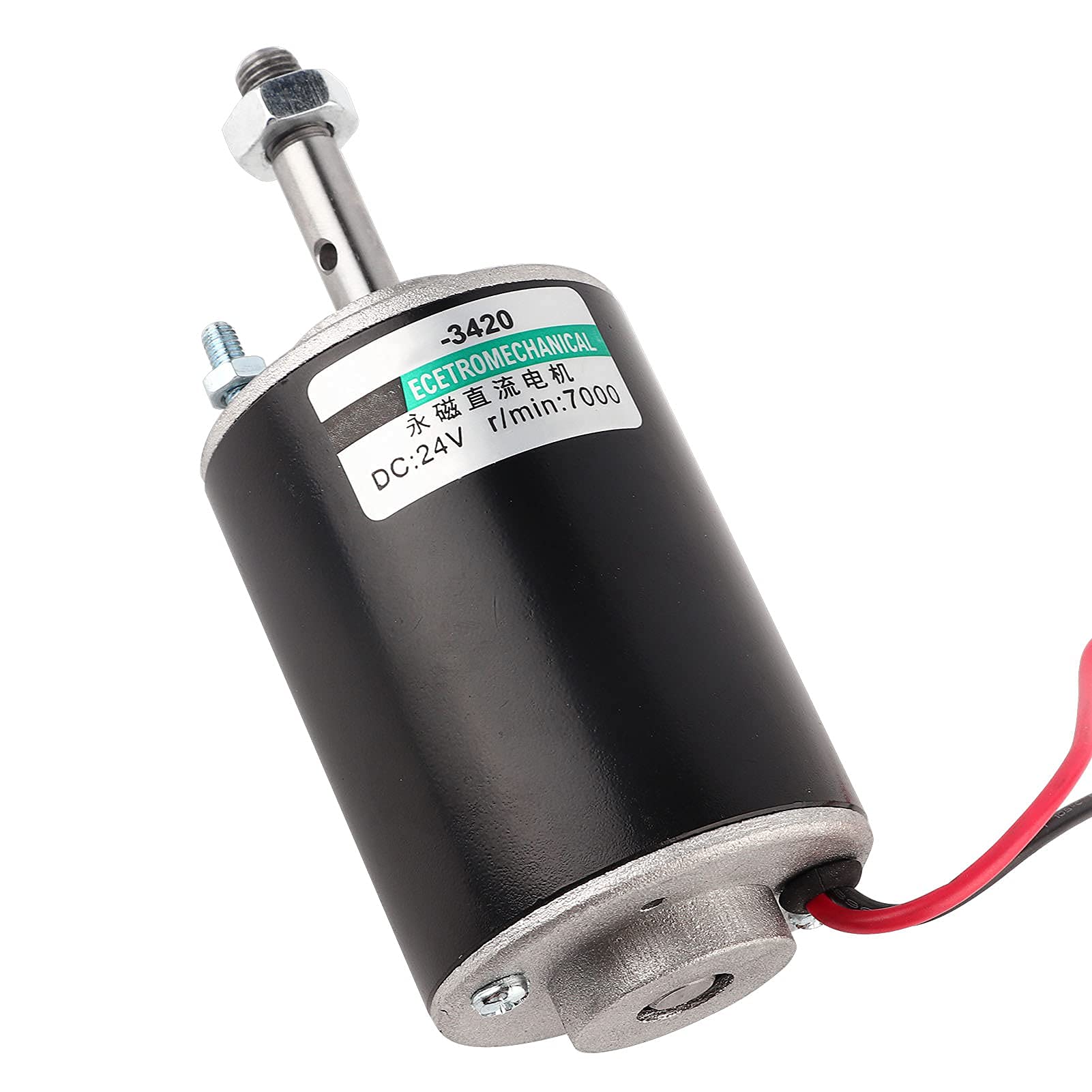 Moteur à Aimant Permanent, 24V 7000 tr/min Moteur électrique, Moteur à courant continu à couple élevé, Mini Moteur Pneumatiques Tubulaire, Machine CW/CCW Contrôle pour Générateur de Bricolage
