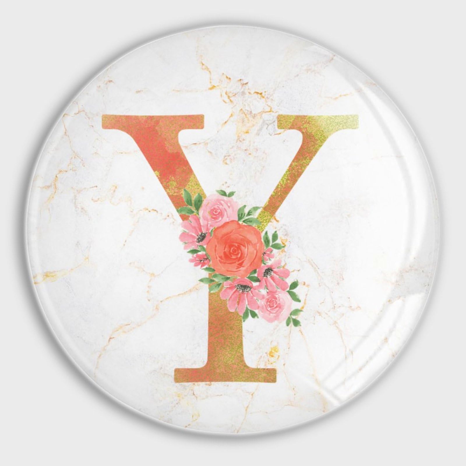 Aimants de réfrigérateur en verre lettre Y pour tableau blanc aimant de frigo alphabet floral