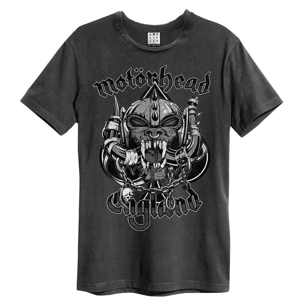 Amplified Motorhead Snaggletooth Crest Unisex T-Shirt Charcoal