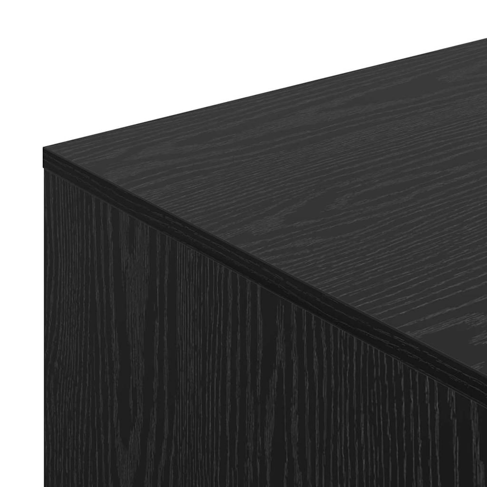 Gecheer Katzenstreu Box Umzäunung, Holzwerkstoff-Konstruktion Schwarz Eichen-Optik 47x59x42 cm für Katzen-Toilette, modernes Design für das Wohnzimmer