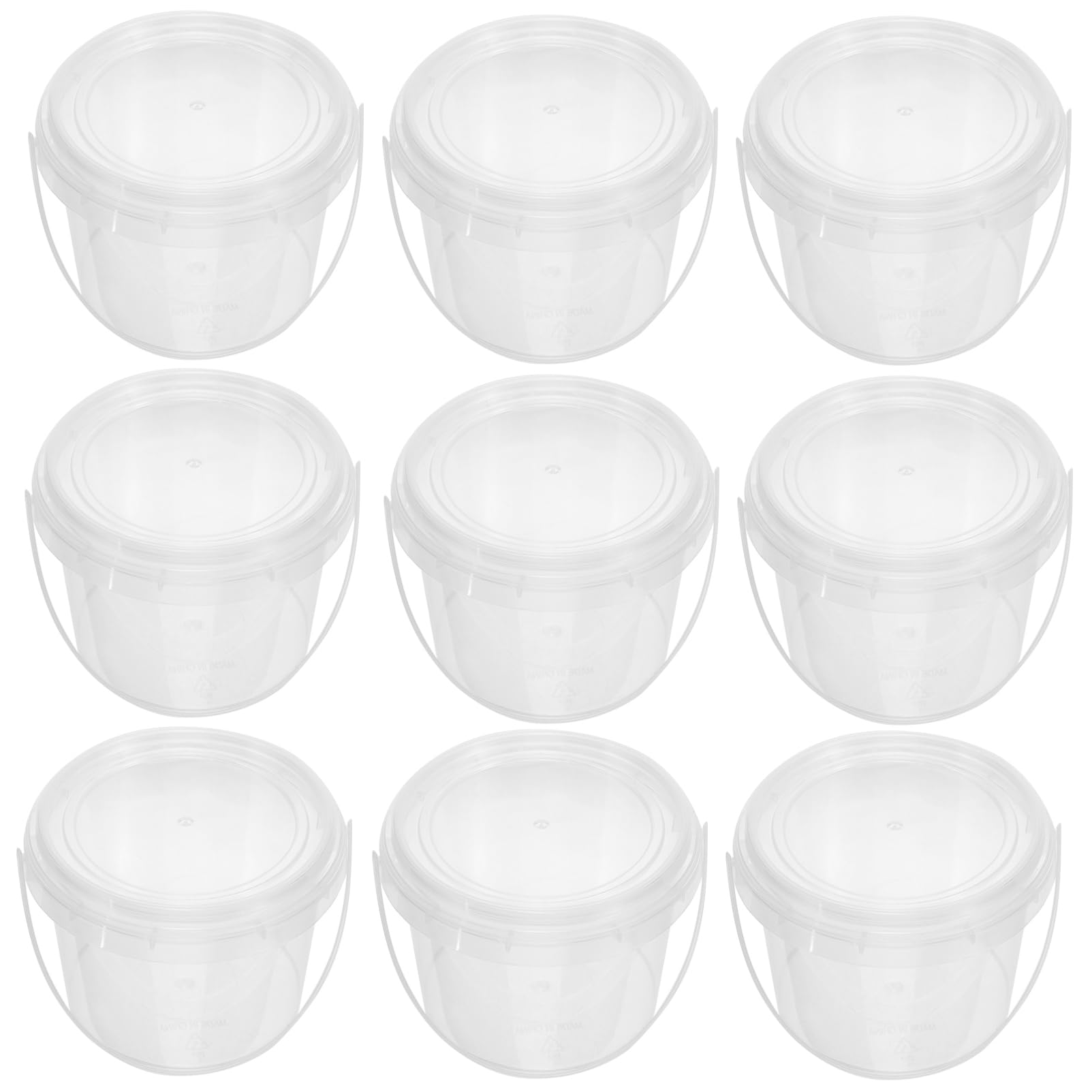 Lurrose 3 Sätze Tragbare Transparente Kunststoff Aufbewahrungsbox Mit Deckel Multifunktionale Eimer Für Farben Bastelbedarf Und DIY Projekte Luftdicht Und Praktisch 20 Stück * 3