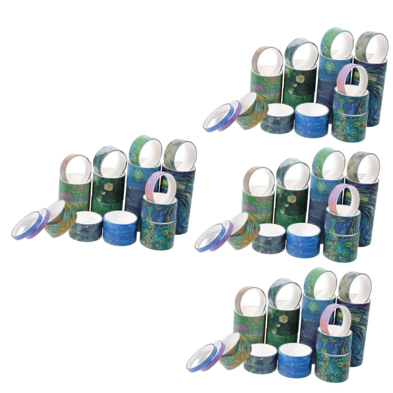 TEHAUX 4 Ensembles Étiquettes De Ruban Adhésif Pour Peinture À L'Huile Ruban Adhésif Double Face Autocollants Très Résistants Rubans Décoratifs Ruban 18 rouleaux*4
