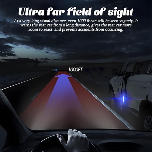 Miniatura 3 de Calcomanías reflectantes abiertas para puerta de automóvil, 4 tiras protectoras de advertencia de seguridad de visibilidad nocturna, calcomanías