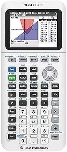 TI-84 Plus CE Calculadora gráfica de color, blanco (renovado)