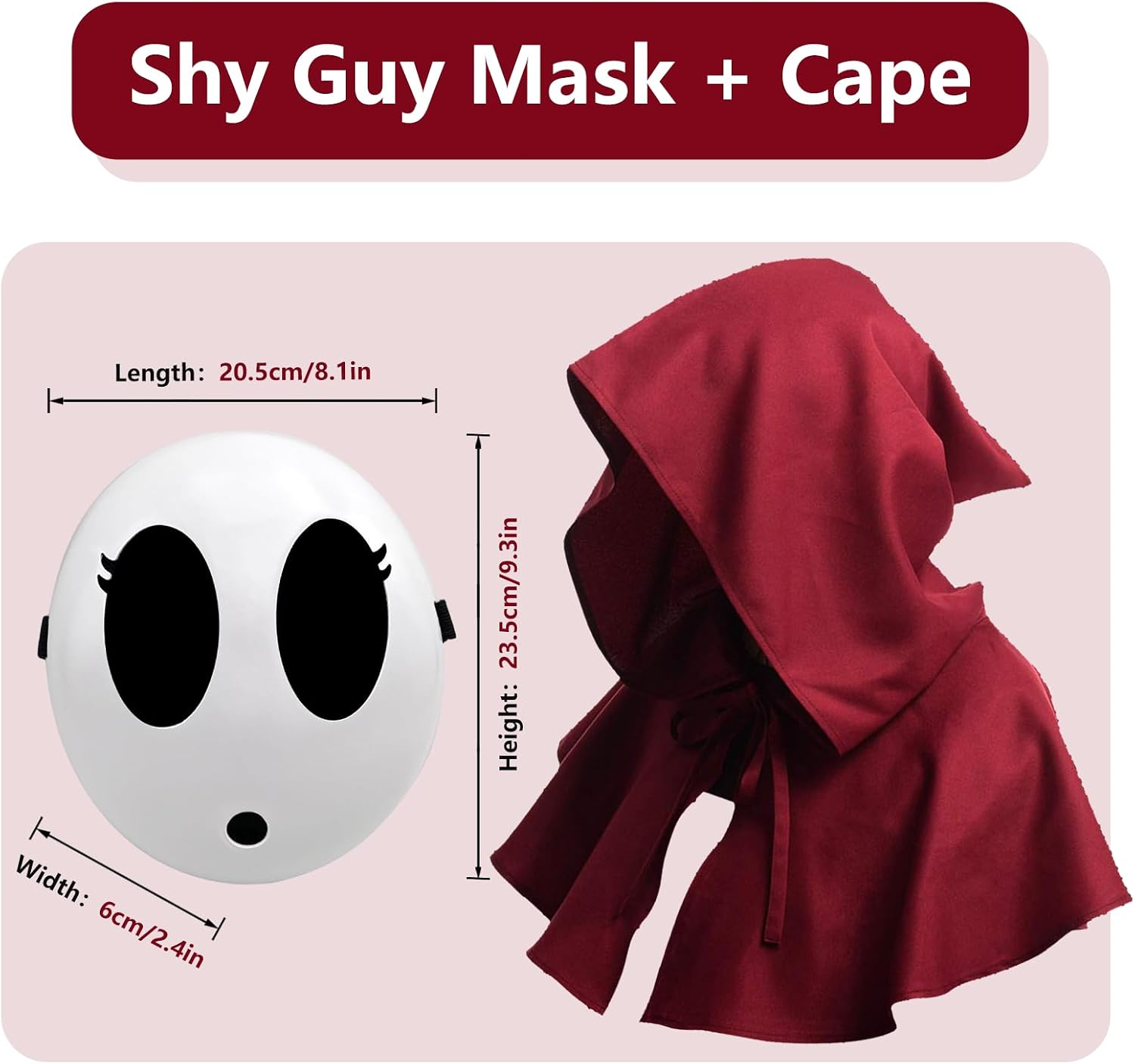 White Anime Mask Halloween Funny Face Mask Halloween Costume Cosplay Props Accessories