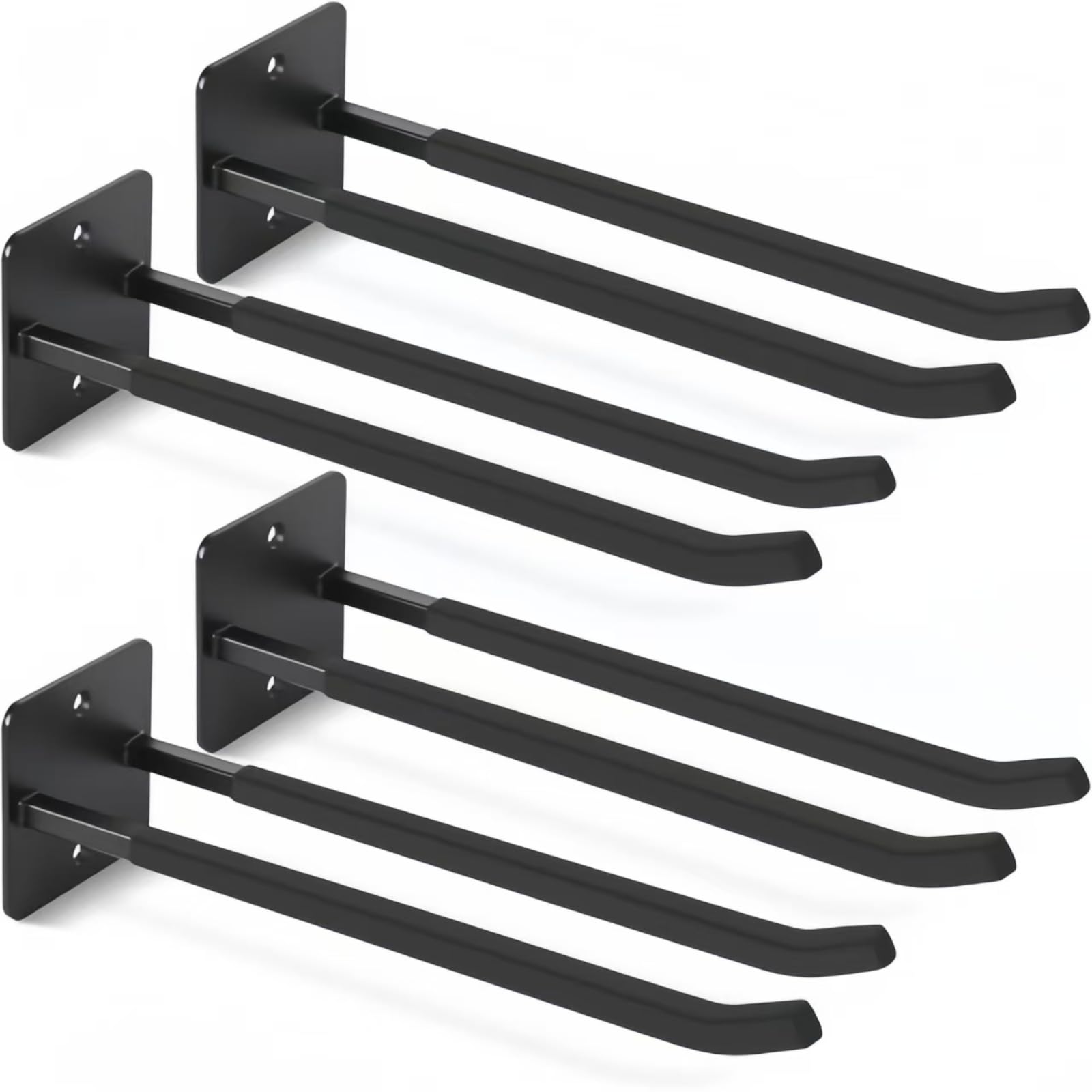 GSYJMRH 4 Pack Garage Hooks Heavy,Duty Wall Mount Organizer,14 Inches Extra Large Garage Storage Hooks for Hanging Yard Tools,Car Tires, Ladders,Chairs,Strollers