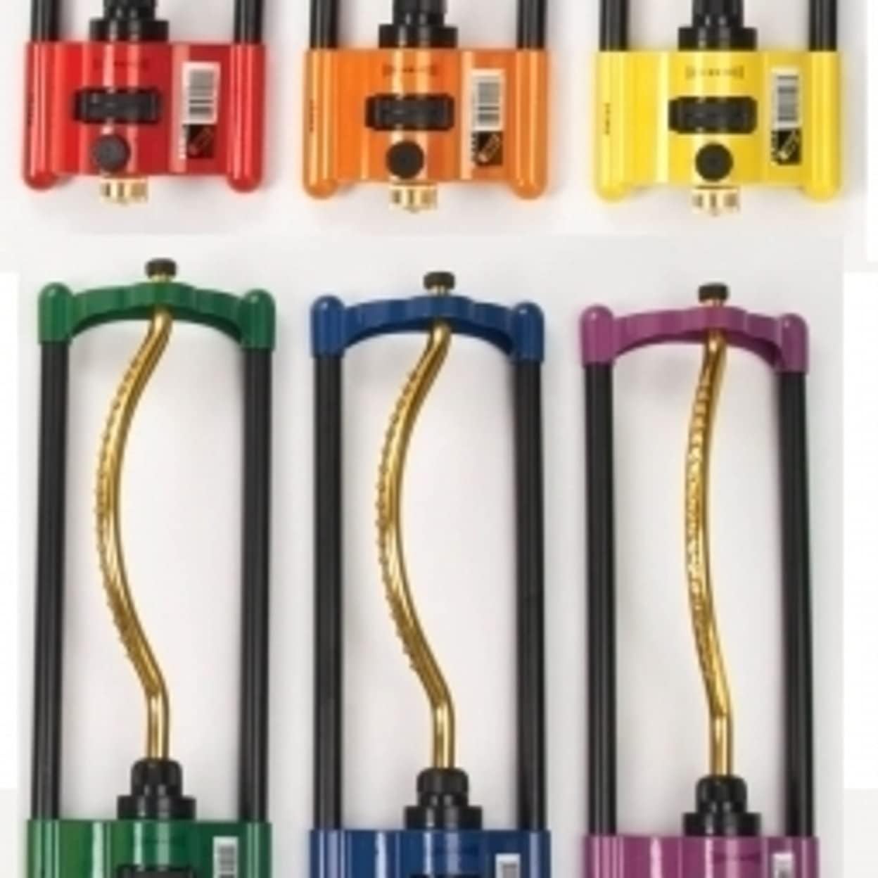 Dramm 1015001 Red Premium Metal Oscillating Sprinkler W/Brass Nozzle Jets Patio