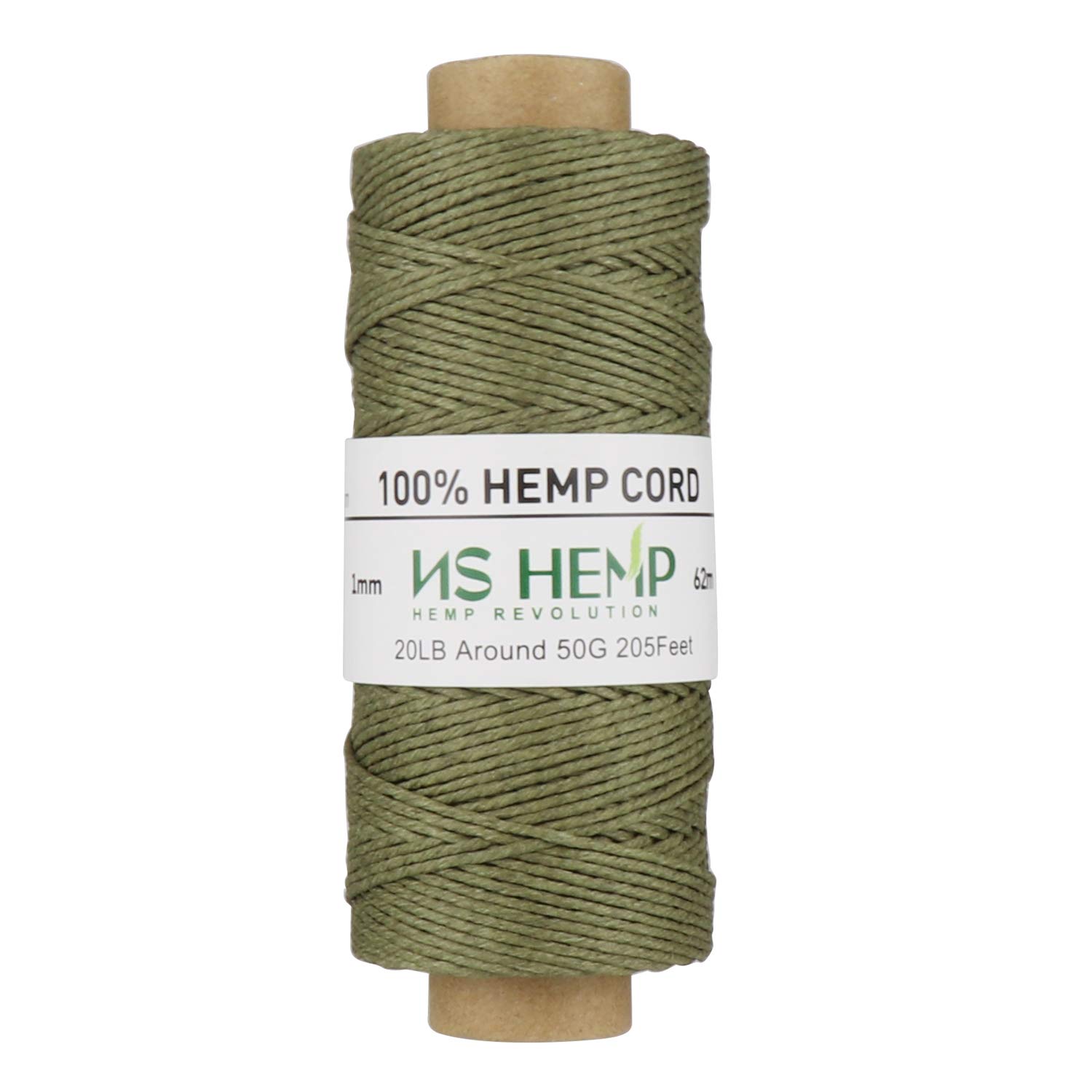 Photo 1 of [Ns ] 100%  Twine String for Crafts, 205 Feet Macrame Cord 1mm. (07# Olive)