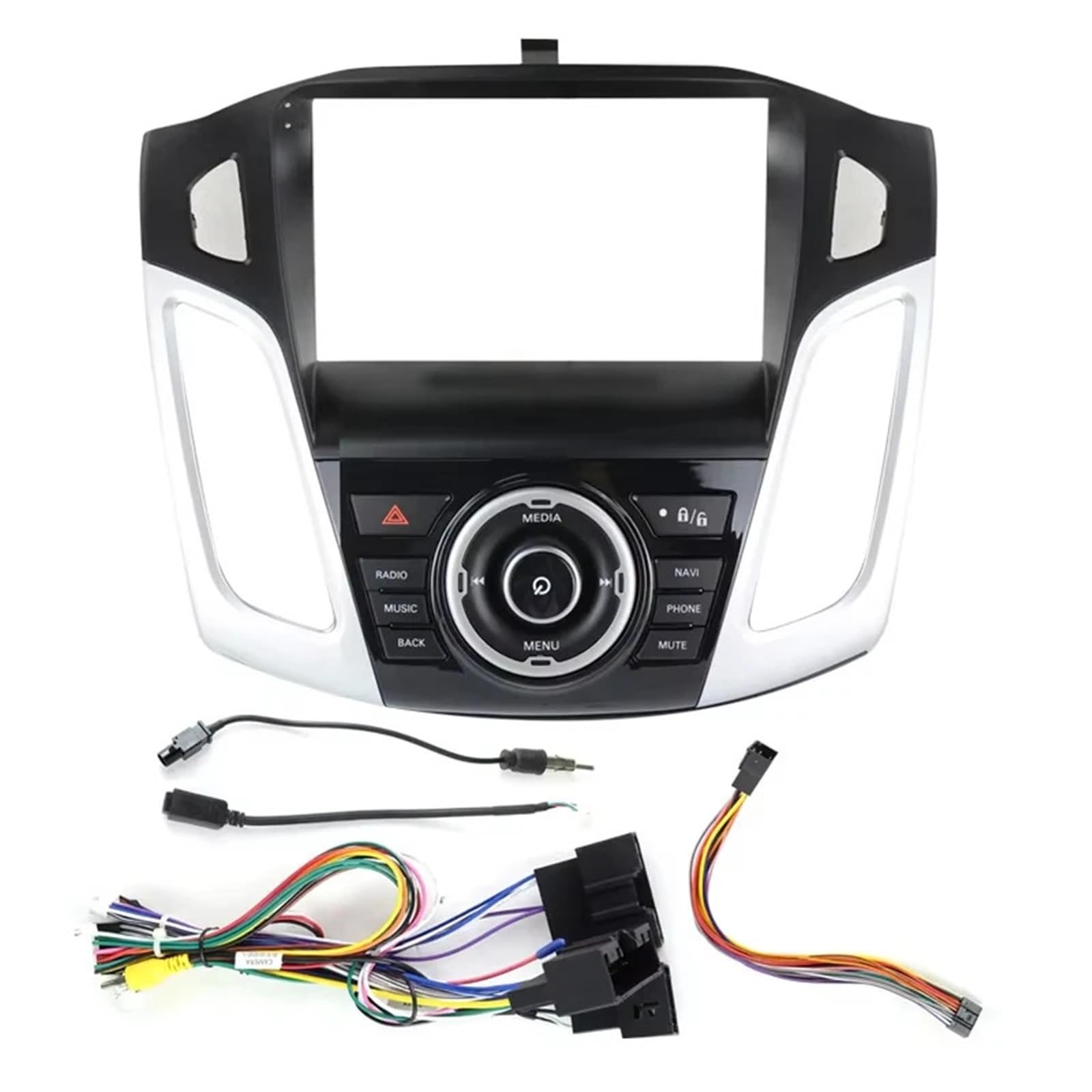 Lecteur DVD de Voiture Cadre Convient pour Ford Focus 2011 2012 2013 2014 2015 Kit de Tableau de Bord stéréo 2 Din 9 Pouces Android Cadre Radio multimédia de Voiture Auto Radio Cadre